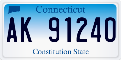 CT license plate AK91240