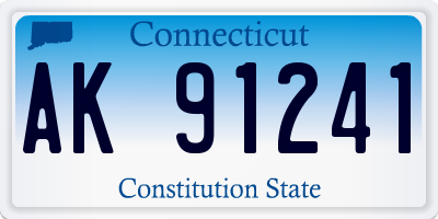 CT license plate AK91241