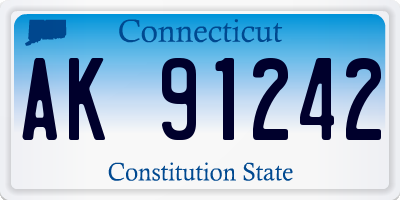 CT license plate AK91242