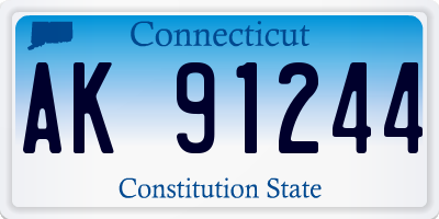 CT license plate AK91244