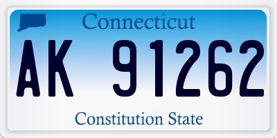 CT license plate AK91262