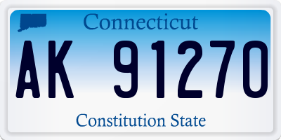 CT license plate AK91270