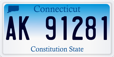CT license plate AK91281