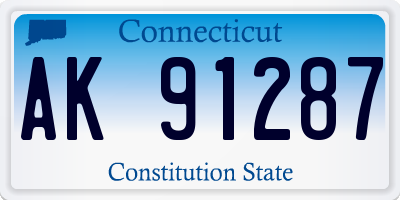 CT license plate AK91287