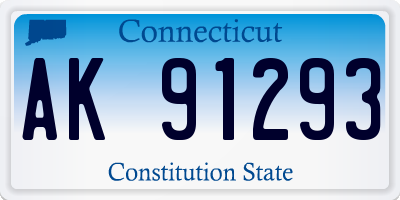 CT license plate AK91293