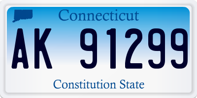 CT license plate AK91299