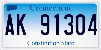 CT license plate AK91304