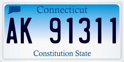 CT license plate AK91311
