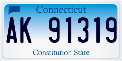 CT license plate AK91319