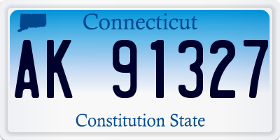 CT license plate AK91327