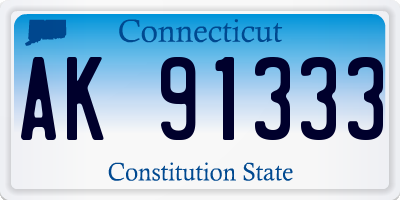 CT license plate AK91333