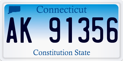 CT license plate AK91356