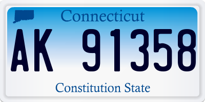 CT license plate AK91358
