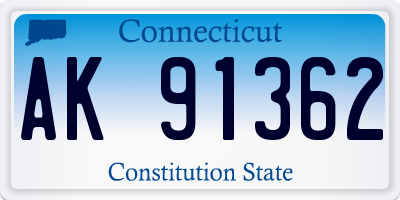 CT license plate AK91362