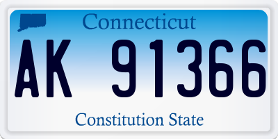 CT license plate AK91366