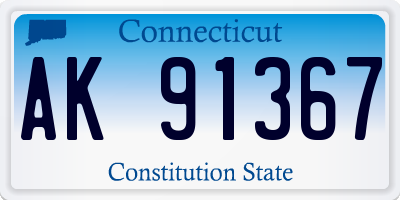 CT license plate AK91367
