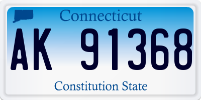 CT license plate AK91368