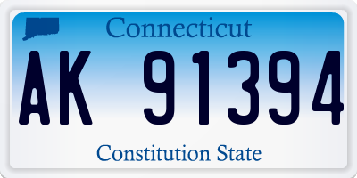 CT license plate AK91394