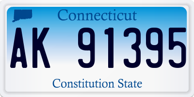 CT license plate AK91395