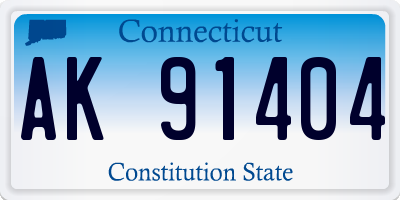 CT license plate AK91404