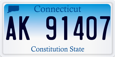 CT license plate AK91407