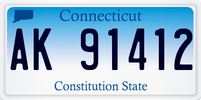 CT license plate AK91412