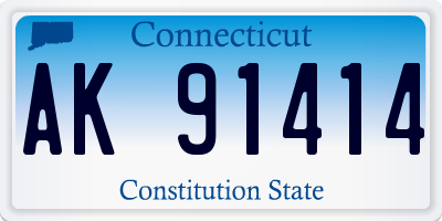 CT license plate AK91414