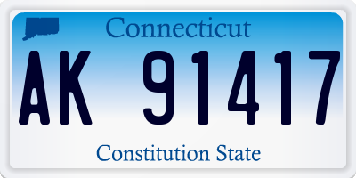 CT license plate AK91417