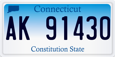 CT license plate AK91430