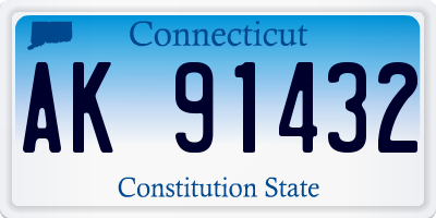 CT license plate AK91432