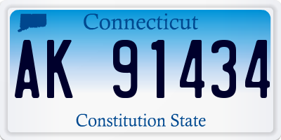 CT license plate AK91434