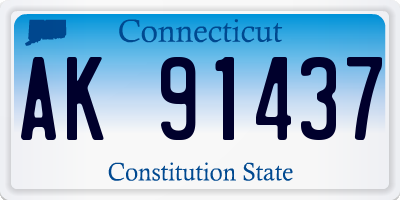 CT license plate AK91437