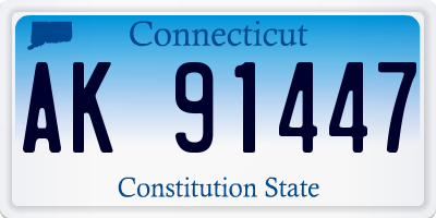 CT license plate AK91447