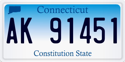 CT license plate AK91451