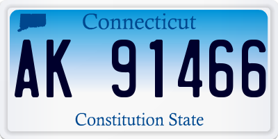 CT license plate AK91466