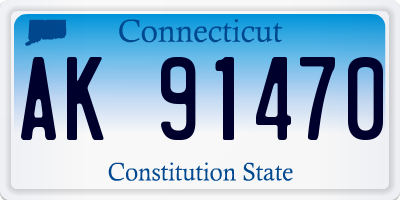 CT license plate AK91470