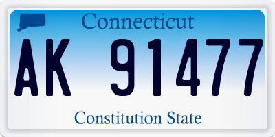 CT license plate AK91477