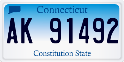 CT license plate AK91492