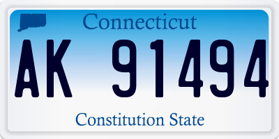 CT license plate AK91494
