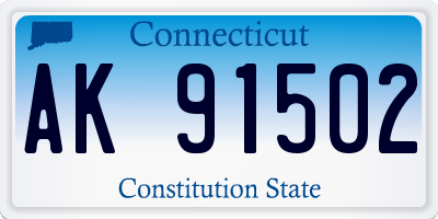 CT license plate AK91502
