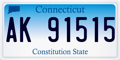 CT license plate AK91515