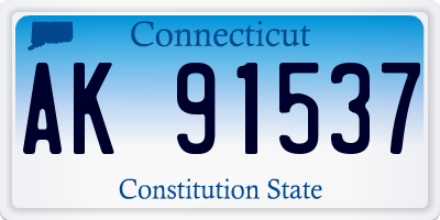 CT license plate AK91537
