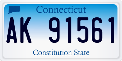 CT license plate AK91561