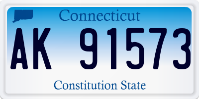 CT license plate AK91573