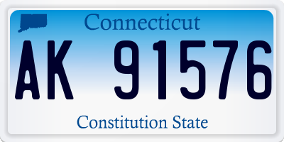 CT license plate AK91576