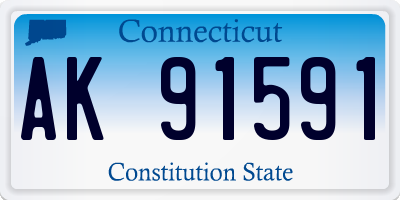 CT license plate AK91591