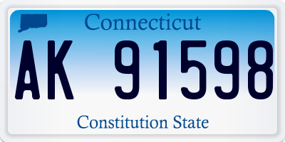 CT license plate AK91598