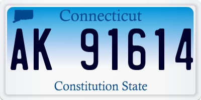CT license plate AK91614