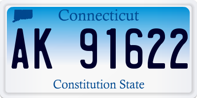 CT license plate AK91622
