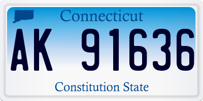 CT license plate AK91636